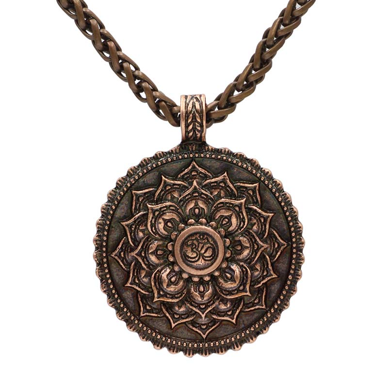 KarmaRipple's Six True Words Love Peace Flower Pattern Pendant ( p17