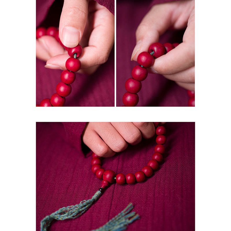 KarmaRipple's Abelia Biflora Wood Warding Off Evil Spirits Wrist Mala p10