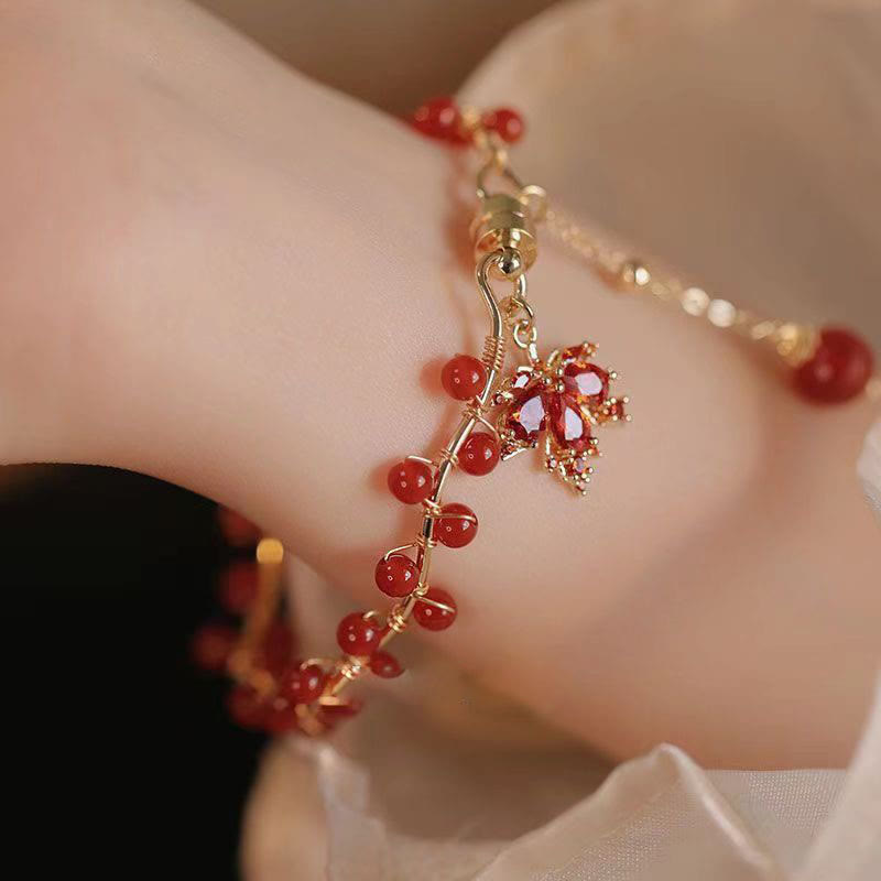 KarmaRipple's Red Maple Leaf Fortune Talisman Bracelet p12