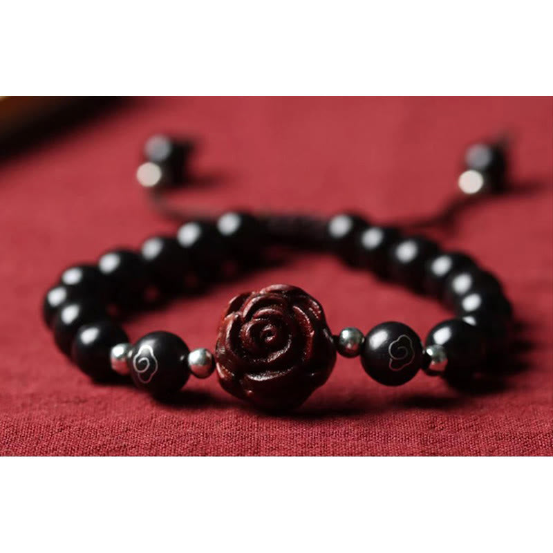 KarmaRipple's Small Leaf Red Sandalwood Sooth Bracelet p6