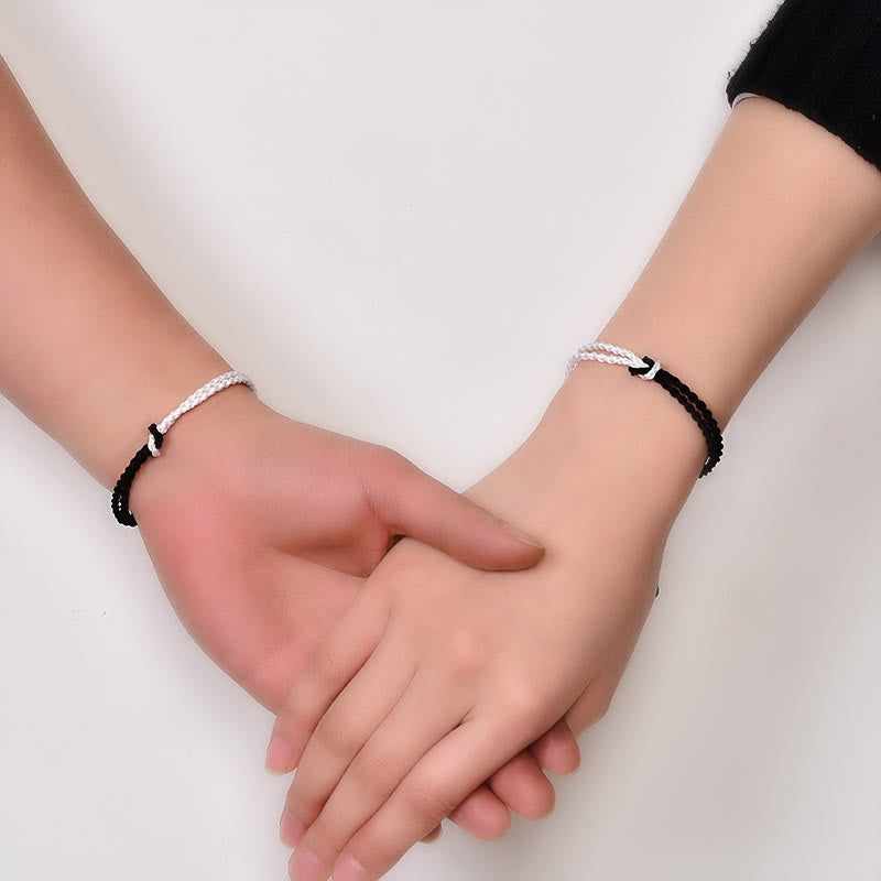 KarmaRipple's Handmade Black Ivory Rope Woven Balancing Bracelet p4