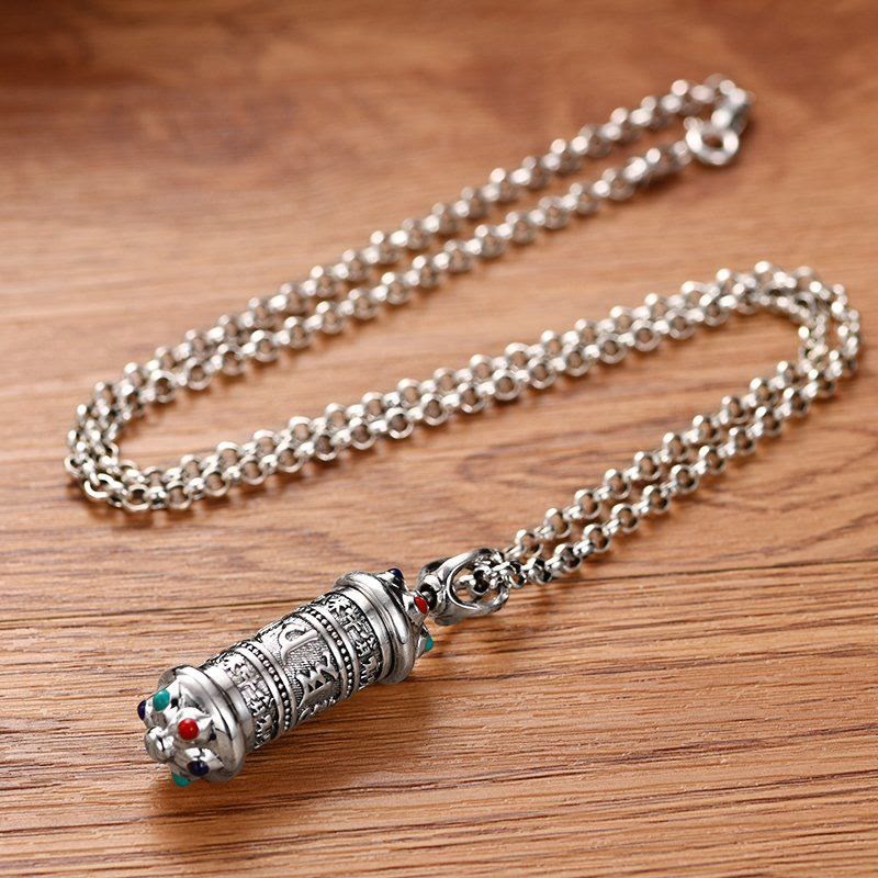 KarmaRipple's Tibetan Om Mani Padme Hum Focus Pendant Necklace p3