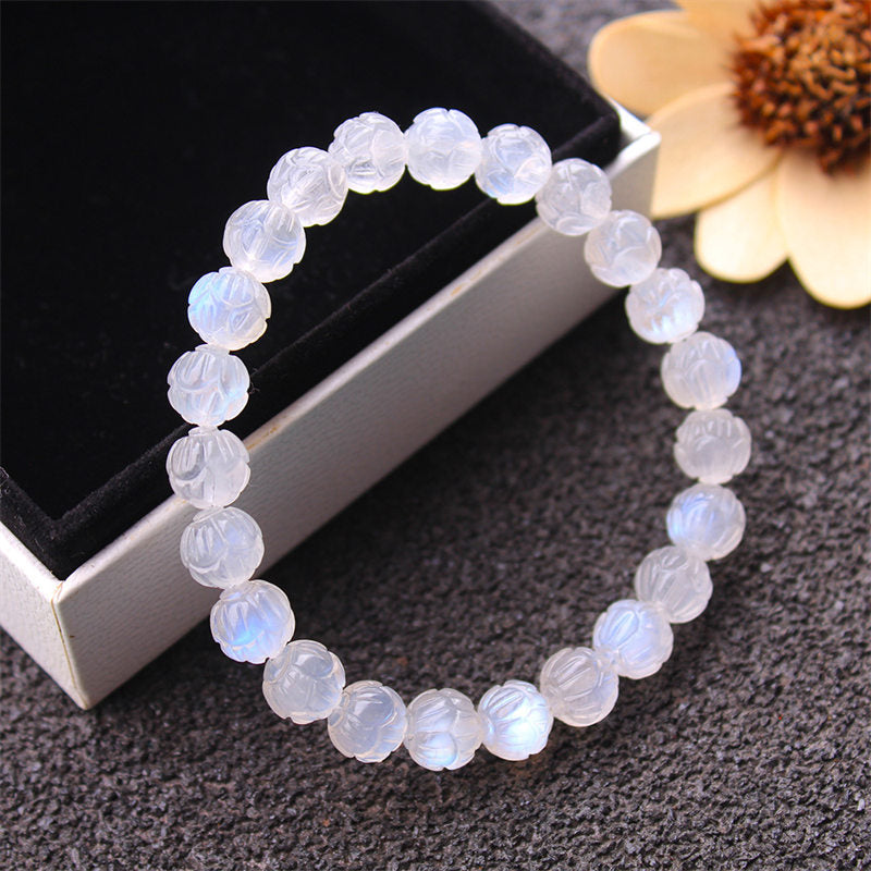 KarmaRipple's Authentic Moonstone Lotus Love Bracelet p2