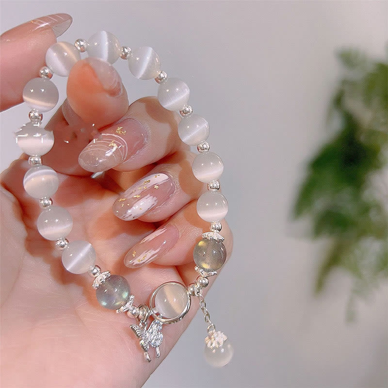 KarmaRipple's Cat's Eye Moonstone Butterfly Star Talisman Support Bracelet p5