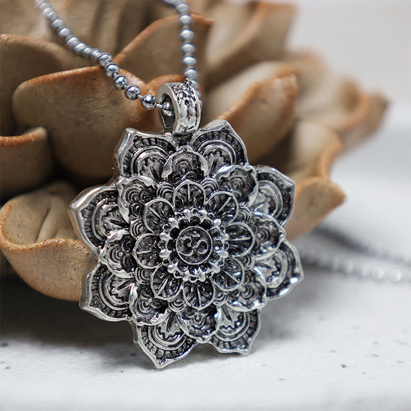 KarmaRipple's Tibetan Lotus Blessing Pendant Necklace p7