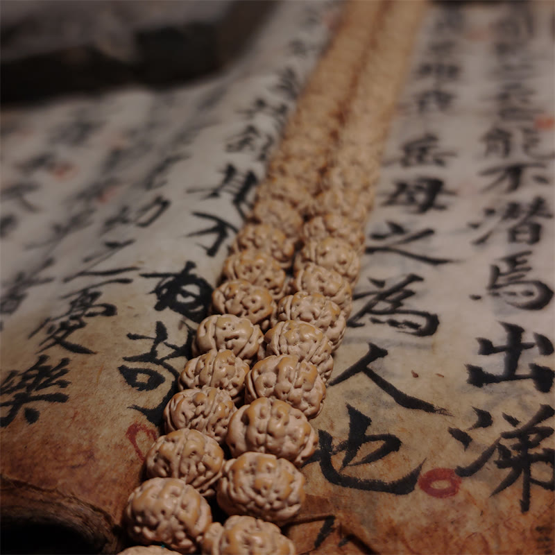 KarmaRipple's 108 Mala Beadwork Rudraksha Bodhi Seed Fortune Wealth Tassel Quadruple Wrap Bracelet p4