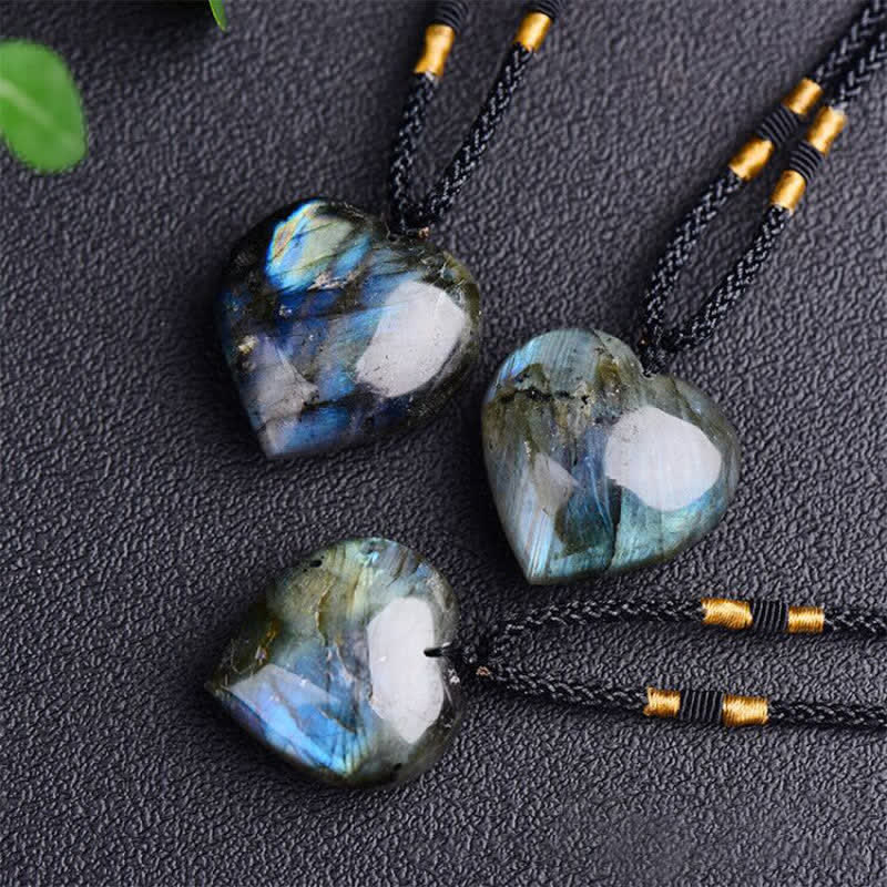 KarmaRipple's Labradorite Love Heart Support Pendant Necklace p1