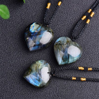 KarmaRipple's Labradorite Love Heart Support Pendant Necklace