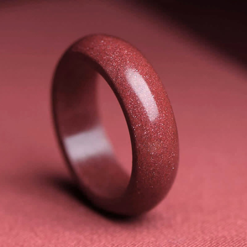 KarmaRipple's Cinnabar Om Mani Padme Hum Auspicious Clouds Blessing Ring p15