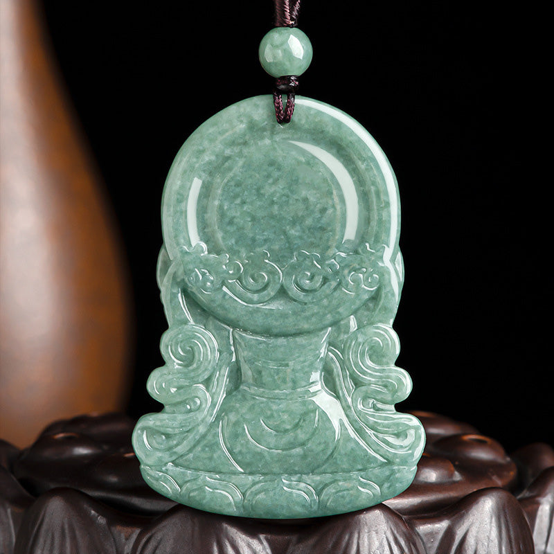 KarmaRipple's Four-armed Avalokitesvara Authentic Jade Amulet Blessing String Pendant p8