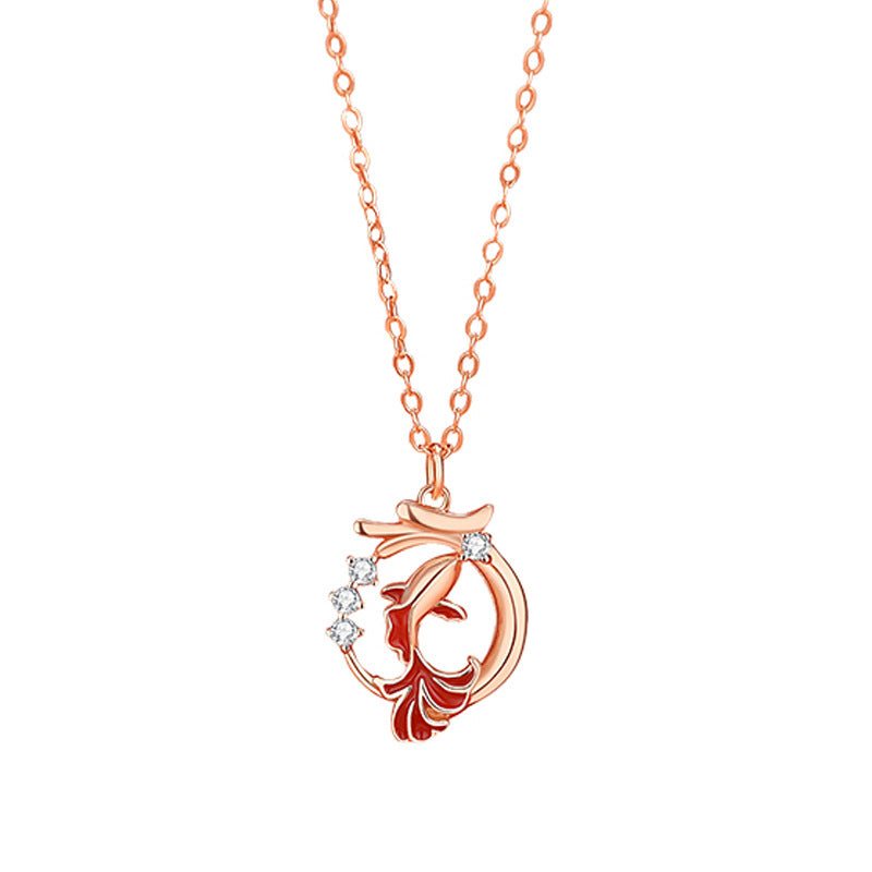 KarmaRipple's 925 Sterling Silver Year Of The Dragon Koi Fish Fu Character Fortune Pendant Necklace Bracelet p6