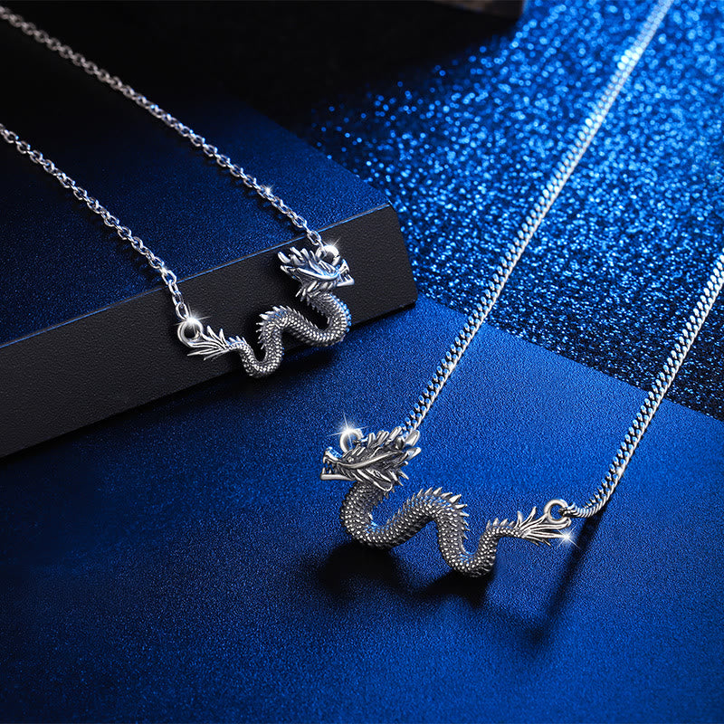 KarmaRipple's 925 Sterling Silver Year Of The Dragon Auspicious Dragon Protection Chain Pendant Pendant( p5