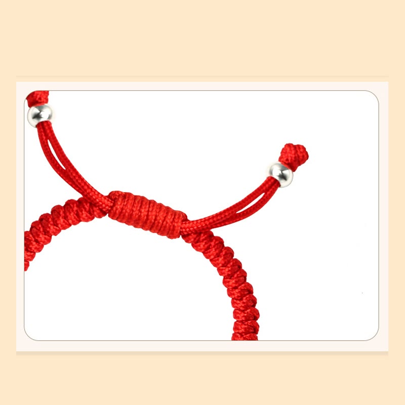 KarmaRipple's 999 Sterling Silver Chinese Zodiac Red Rope Fortune Handcrafted Kids Bracelet p21