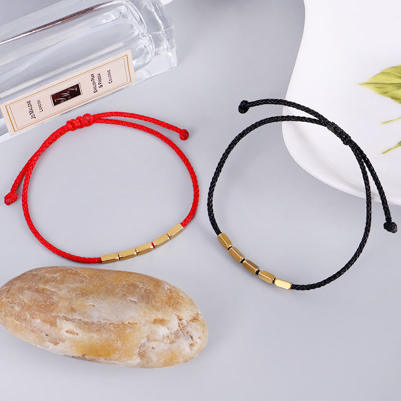 KarmaRipple's Handcrafted Bronze Bead Protection Woven String Bracelet p9