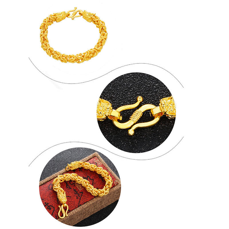 KarmaRipple's 24k Gold Plated Double Headed Dragon Protection Bracelet p7