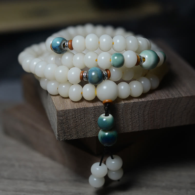 KarmaRipple's 108 Mala Beadwork Bodhi Seed Keep Away Evil Spirits Calm Bracelet p11