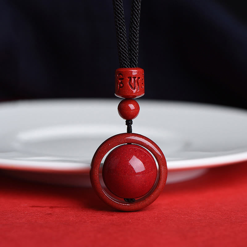 KarmaRipple's Cinnabar Om Mani Padme Hum PiXiu Blessing Fortunate Bead Pendant Necklace p2