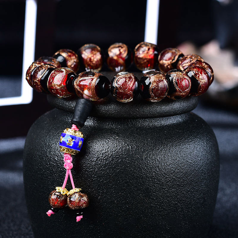 KarmaRipple's Tibetan Dragon Vein Agate Balancing Bracelet p11