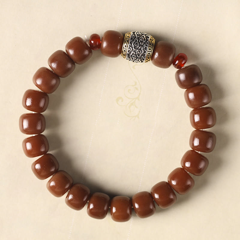 KarmaRipple's Bodhi Seed Auspicious Cloud Fu Character Bead Peace Bracelet p5