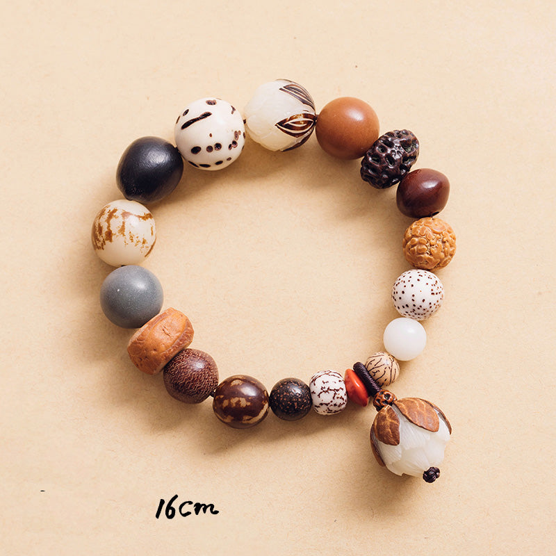 KarmaRipple's Bodhi Seed Lotus Wisdom Peace Wrist Mala Bracelet p2