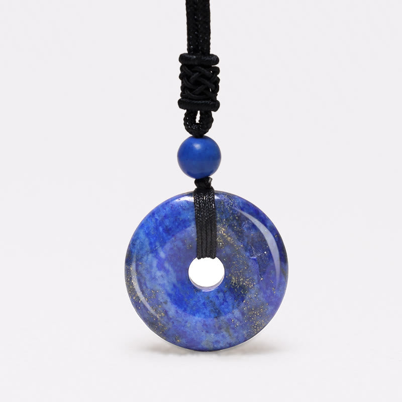 KarmaRipple's Fortunate Coin Necklace Balancing Gemstone Gemstone Pendant p44
