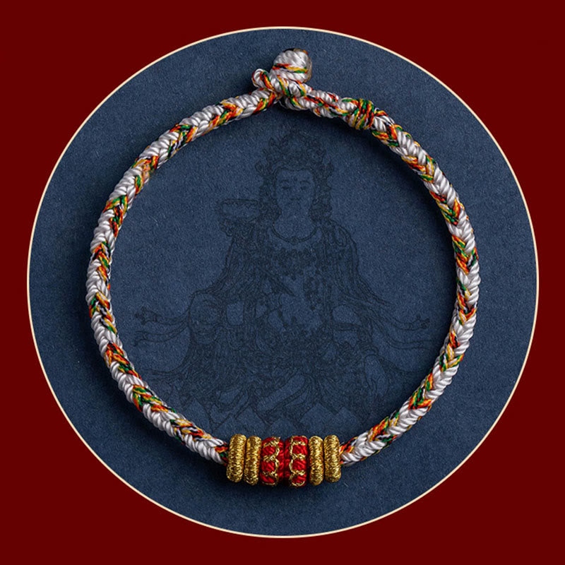 KarmaRipple's Tibet Handmade Chinese Zodiac Natal Buddha Fortune Strength Woven String Bracelet p22