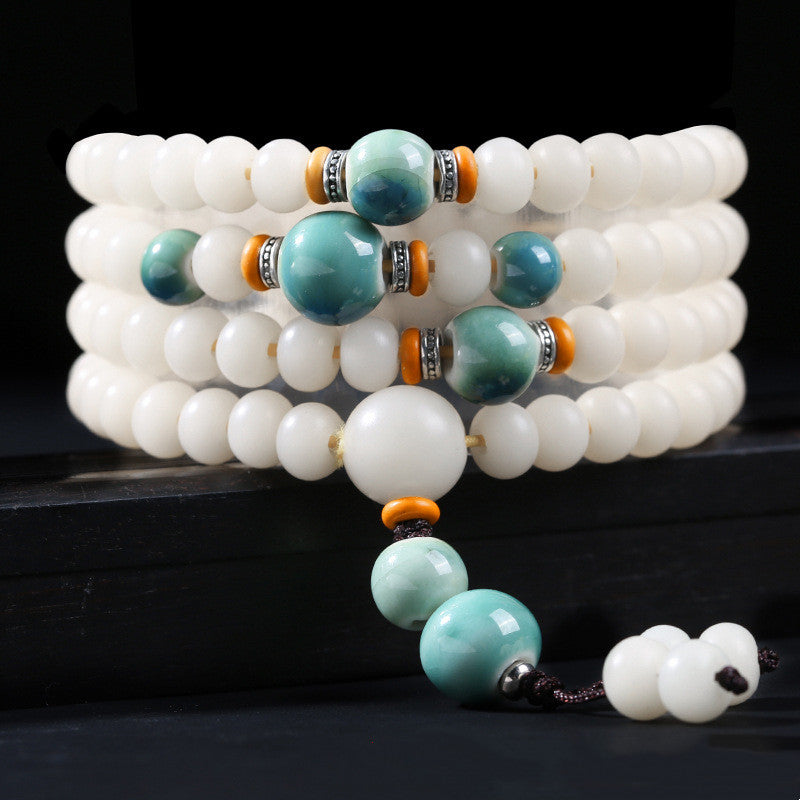 KarmaRipple's Bodhi Seed Bead Lotus Blessing Talisman Bracelet p29