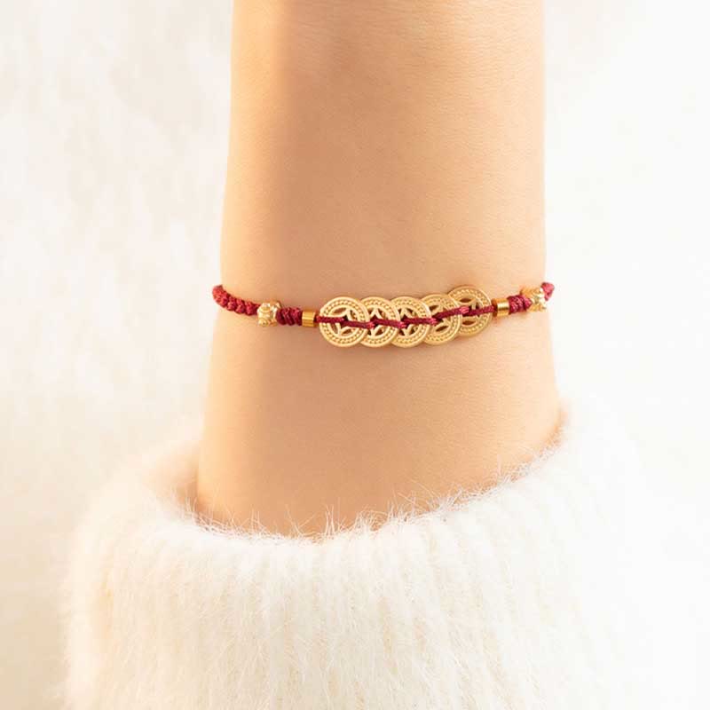 KarmaRipple's Bronze Coin Fortune Tree Fortune Strength Woven Bracelet p17