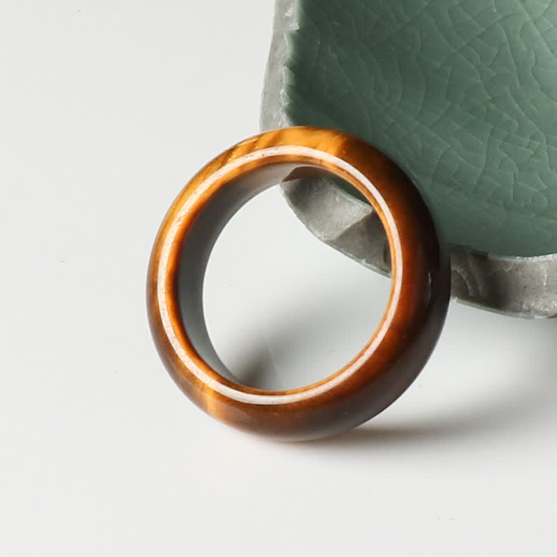 KarmaRipple's Tiger Eye Stone Strength Protection Ring p1