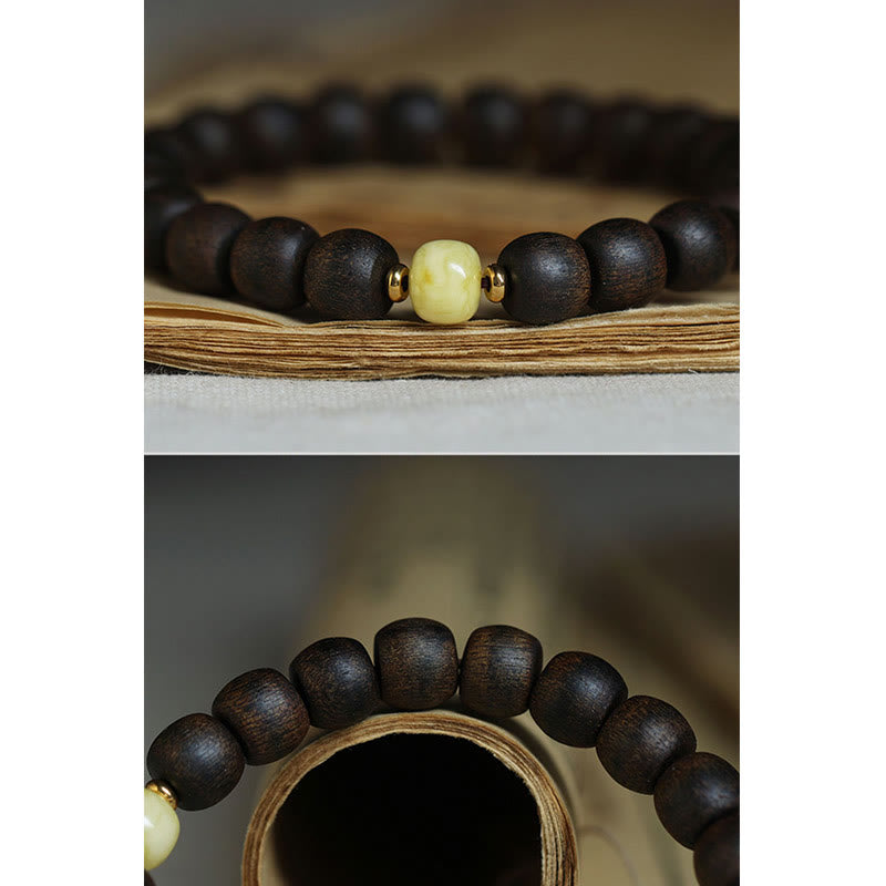 KarmaRipple's Rare Brunei Agarwood Amber Balance Peace Calm Bracelet p12