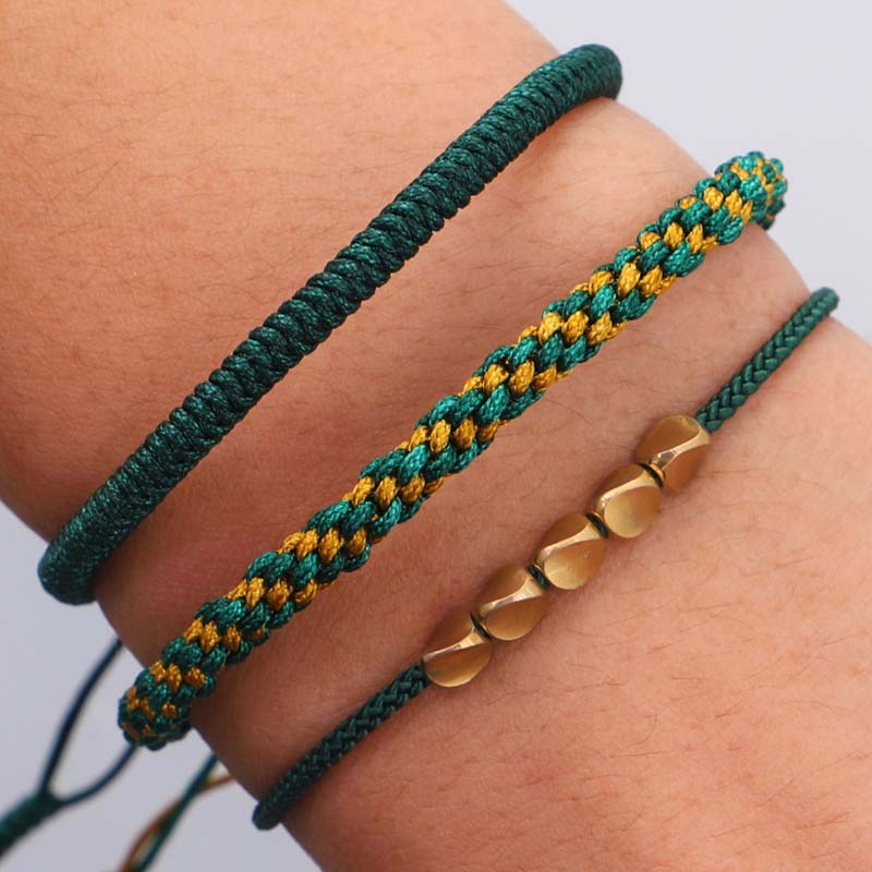 KarmaRipple's 3 PCS Tibetan Bronze Beadwork Balancing Protection Fortune Bracelet Set p15