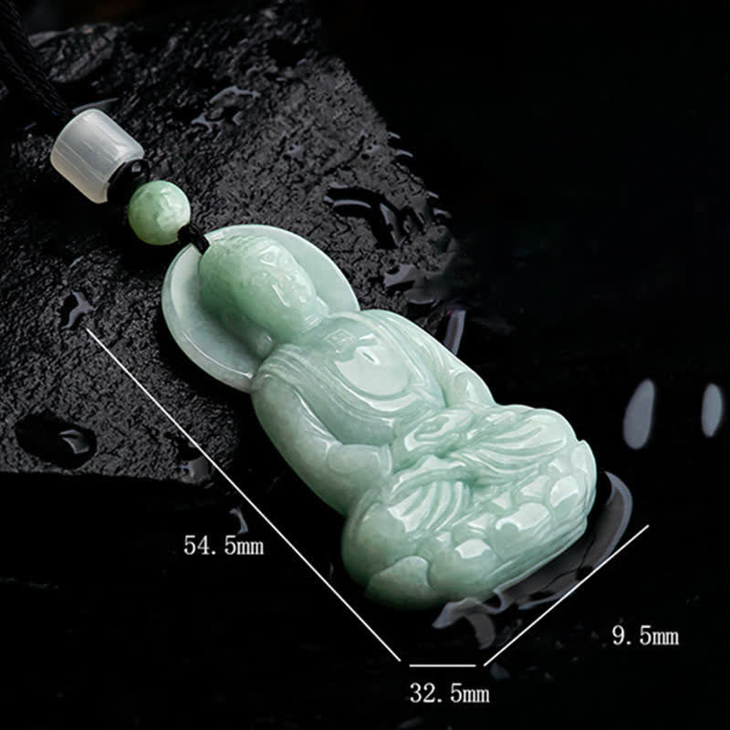 KarmaRipple's Amitabha Buddha Jade Amulet Compassion String Pendant p17