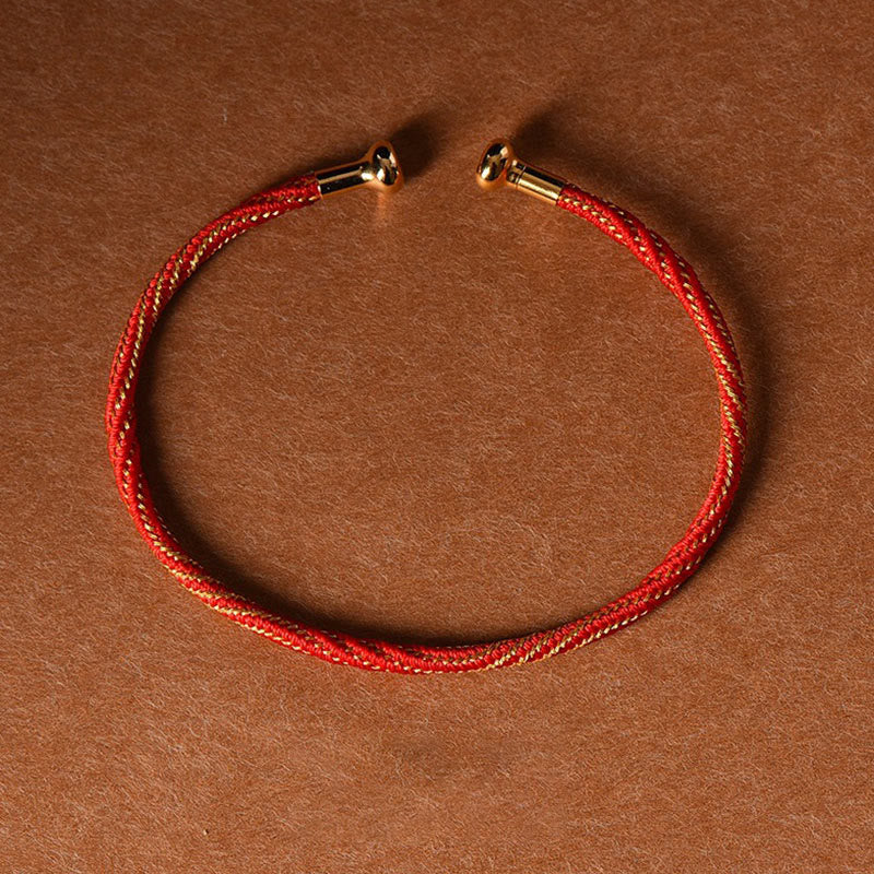 KarmaRipple's Simple Design Handmade Fortune Braid String Cuff Bracelet p4