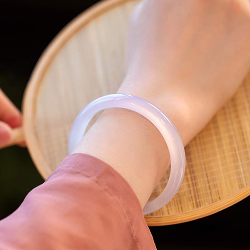 KarmaRipple's Authentic Chalcedony Balance Positive Bracelet Bangle p13