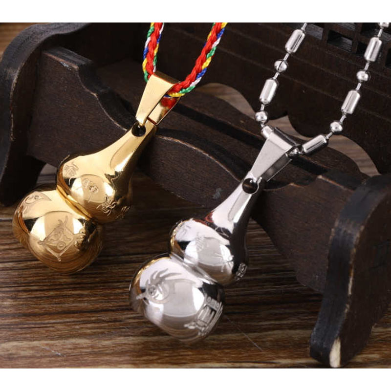 KarmaRipple's Tibetan Yin Yang Symbol Gourd Balance Titanium Steel Pendant Necklace p10