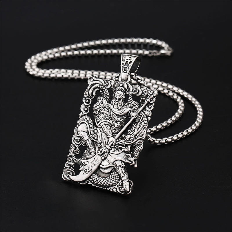 KarmaRipple's Guan Gong Dragon Auspicious Clouds Wealth Pendant Necklace p3