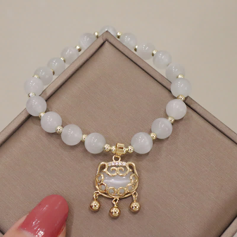 KarmaRipple's Cat's Eye Lovely Cat Pattern Pearl Love Talisman Bracelet p16