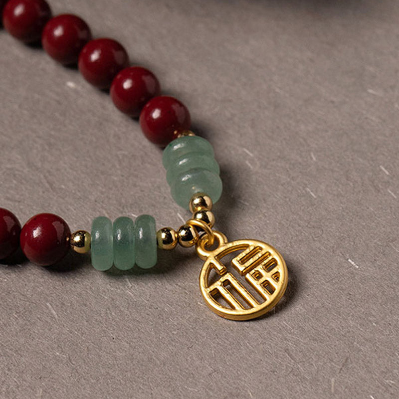 KarmaRipple's Cinnabar Green Aventurine Fortune Blessing Bracelet p8