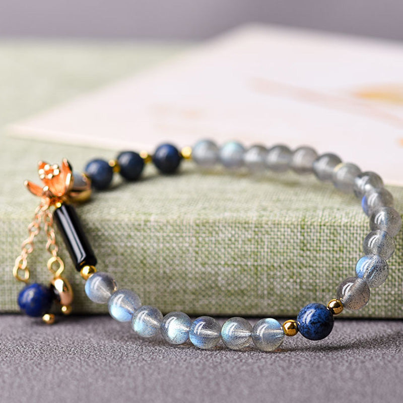 KarmaRipple's Moonstone Lazurite Calm Balancing Positive Bracelet p6