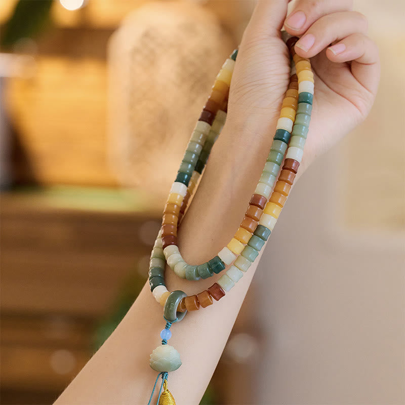 KarmaRipple's 108 Mala Beadwork Bodhi Seed Buddha Hand Lotus Engraved Balance Bracelet p10