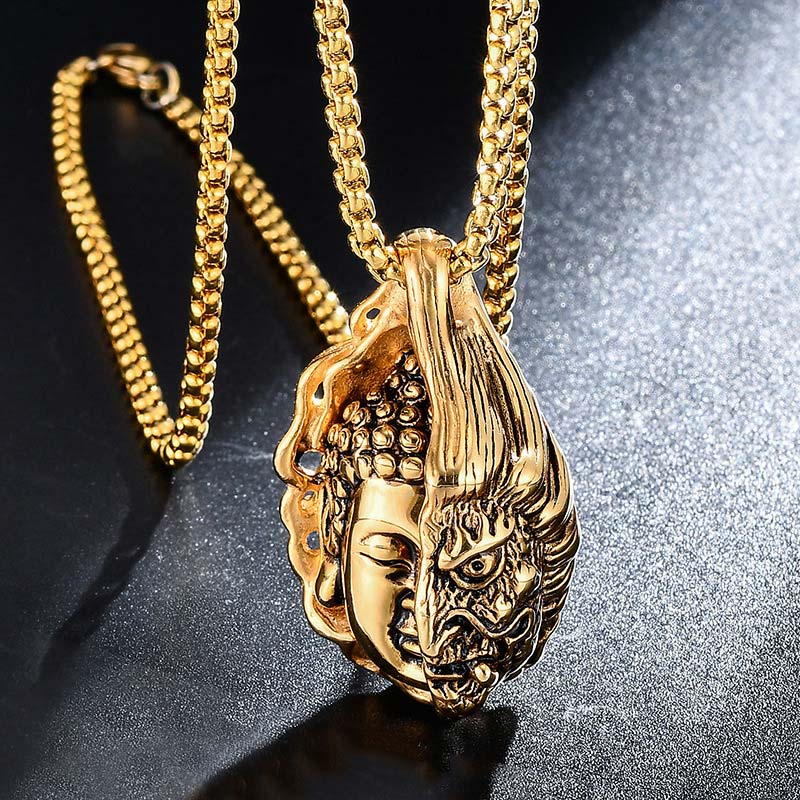 KarmaRipple's Half Buddha Half Devil Powerful Pendant p10