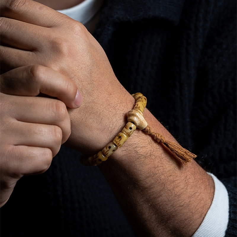 KarmaRipple's Tibetan Yak Bone The Lord Of The Corpse Forest Keep Away Evil Spirits Bracelet p5