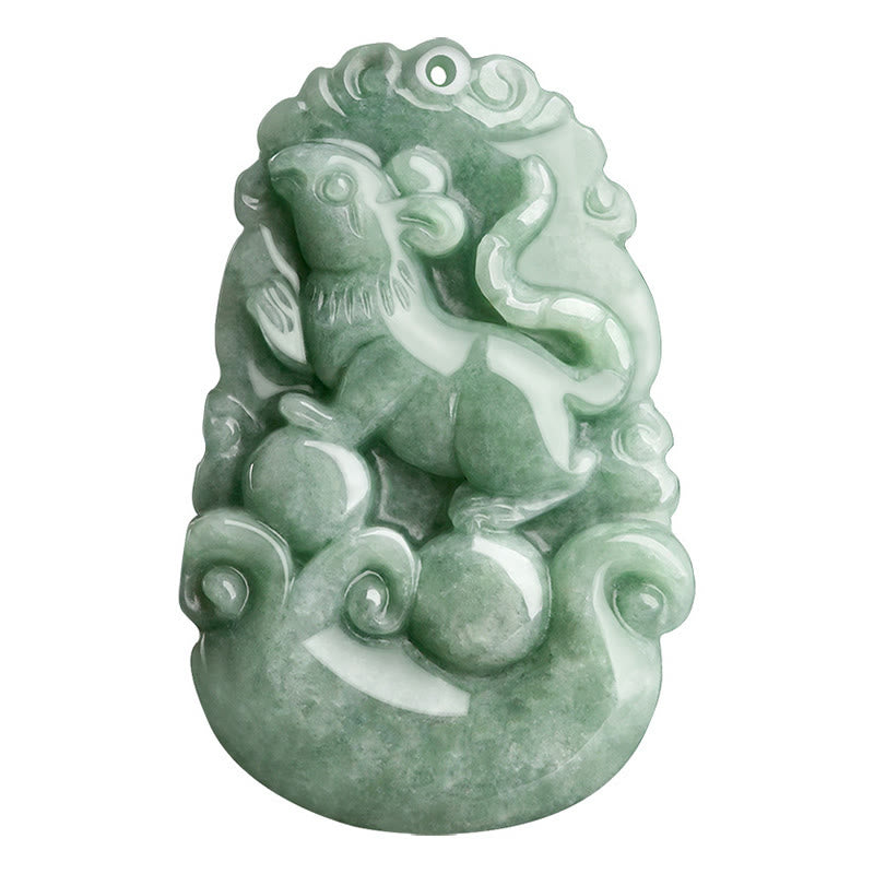 KarmaRipple's Authentic Green Jade 12 Chinese Zodiac Fortune Prosperity Pendant Necklace p21