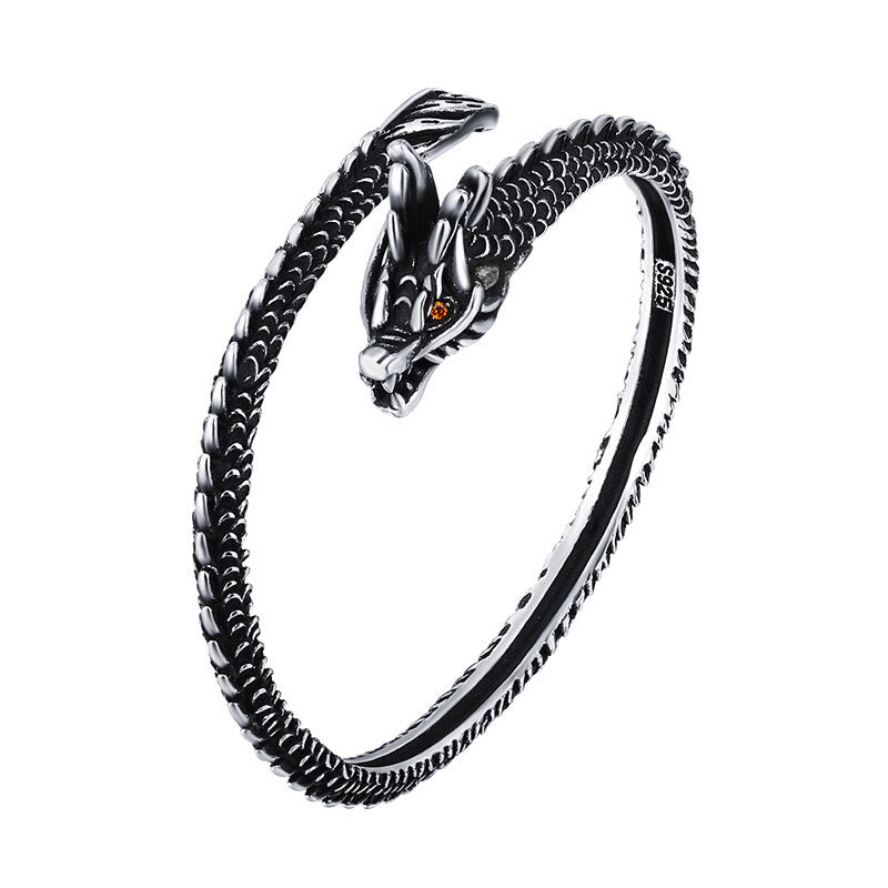 KarmaRipple's Dragon Scales Pattern Fortune Protection Bracelet Bangle p7