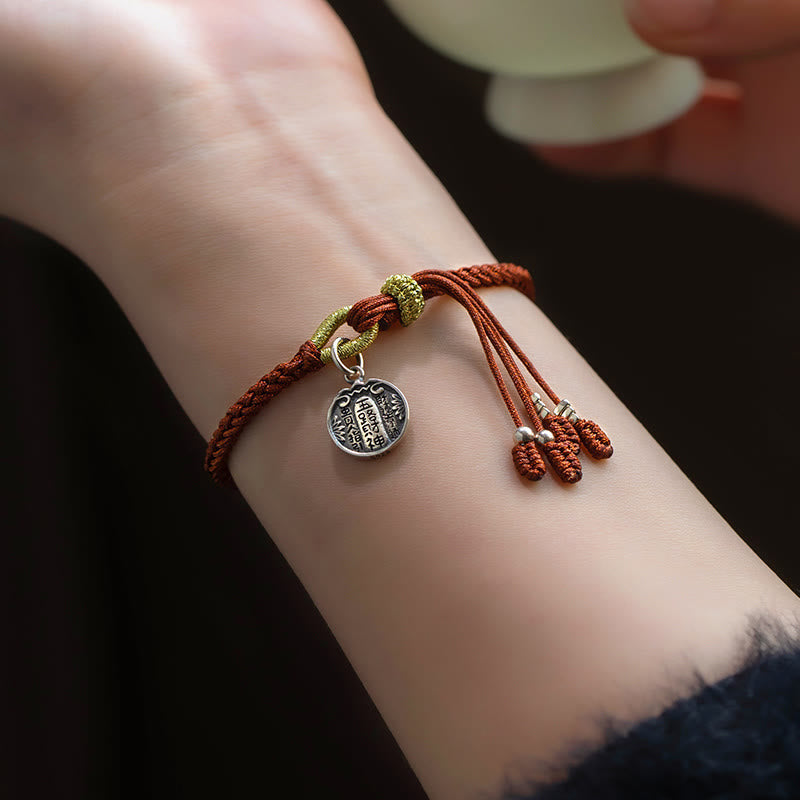 KarmaRipple's Handmade 925 Sterling Silver Five Directions Gods of Wealth Fortune Protection String Braid Bracelet p5