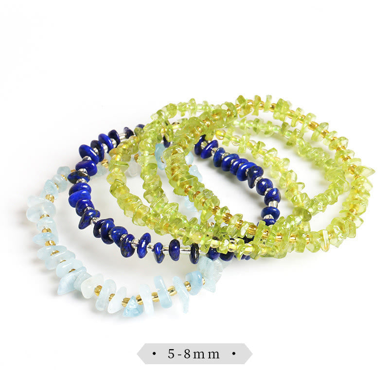 KarmaRipple's Authentic Irregular Shape Stone Gemstone Meditation Balance Bracelet p31