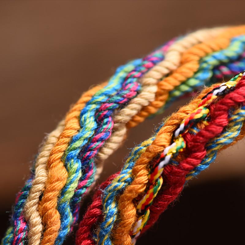 KarmaRipple's Gold Swallowing Beast Family Fortune Reincarnation Weave Braid Colorful String Bracelet p5