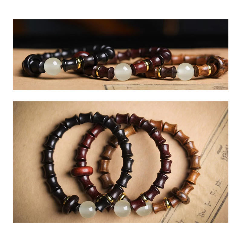 KarmaRipple's Ebony Green Sandalwood Black Rosewood Bamboo Peace Bracelet p10