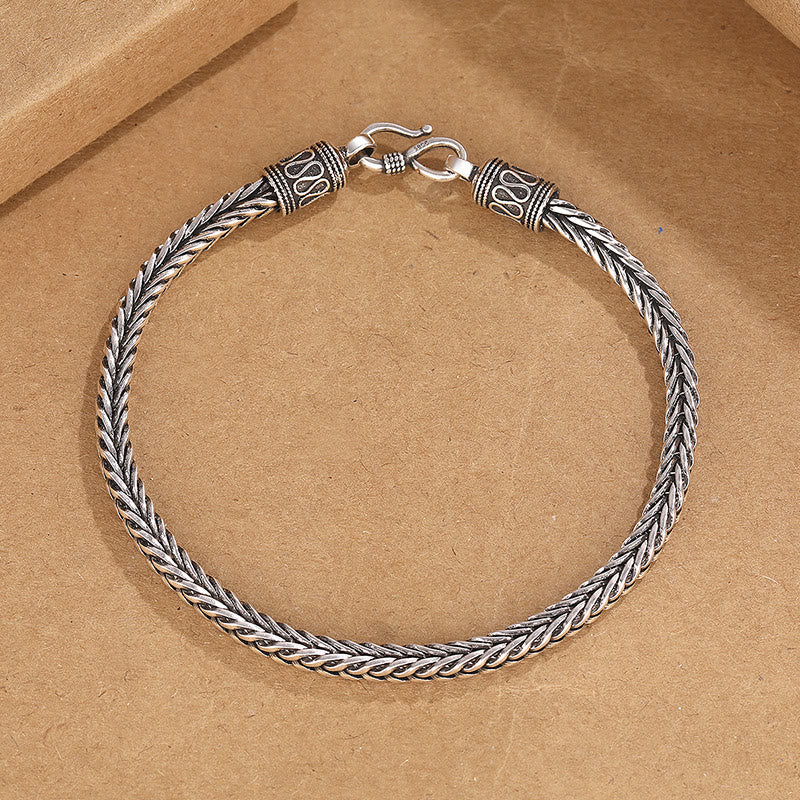 KarmaRipple's Vintage Dragon Keel Woven Twisted Design Wealth Buckle Bracelet p4