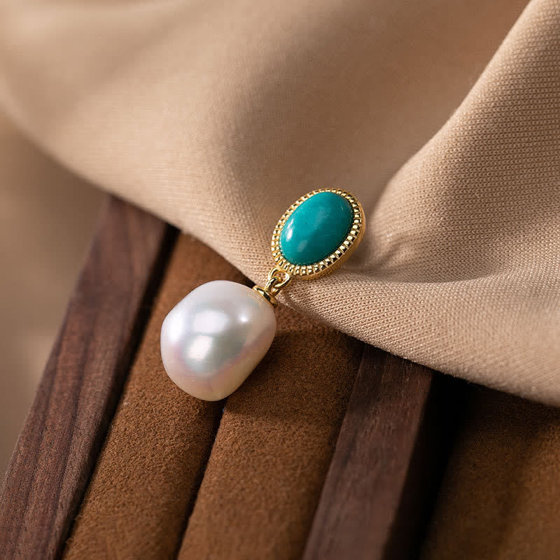 KarmaRipple's 925 Sterling Silver Pearl Turquoise Balancing Ring Earrings Pendant Necklace p17